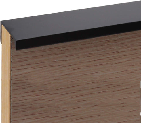 LC LICTOP 350mm/13.78" Black Mount Finger Edge Pull Concealed Handle for Home Kitchen Door Drawer Cabinet (Hole Distance: 256mm/10) 6pcs...