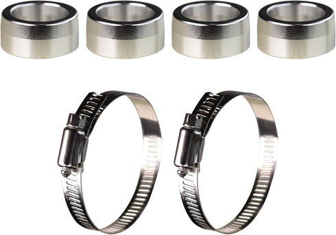 4 Pcs of Intermediate Steering Shaft Bushings, Steering Wheel Column Sleeve with Two Hose Clamps, Compatible with Dodge Ram 2003-2019 1500/2500/35...
