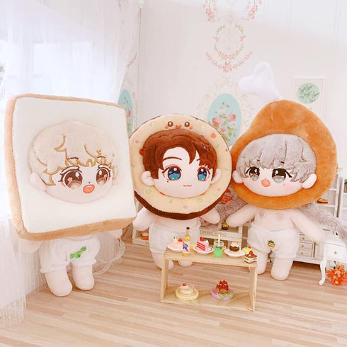 niannyyhouse Toast Headgear Dress Up 7.8in?20cm? Plush Doll Stuffed Animals Figures Toys Clothes Accessories (A-1)...
