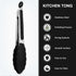 Mini Silicone Serving Tongs Set of 3, Small Kitchen Tongs (7 inch) with Silicone Tips and Stainless Steel Handle, Silicone Cooking Tongs for Salad...