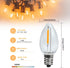 C7 E12 LED Night Light Bulbs, C7 Replacement LED Light Bulbs, Window Candles & Salt Lamp Bulbs, E12 Chandelier Base, 0.6W Equivalent to 7W, Warm W...