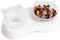 Elevated Cat Slow Feeder Bowl: Anti-Vomiting Bloat Stop Raised Food & Water Bowl for Kitten Healthy, Double Kitty with 5°Tilted Raised Cat Dishes,...