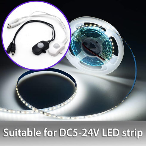 DC 5V-24V 5A PIR Motion Sensor, LED Light Induction Switch, Light with Special Motion Sensor (White?2 Pack?)...