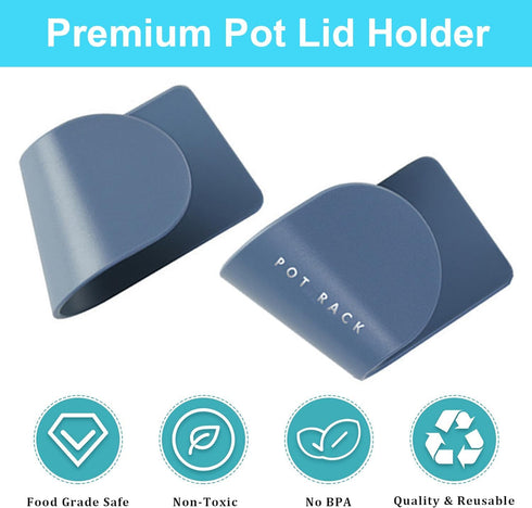 Pot Lid Organizer for Cabinet, 6 Pairs Wall Mount Adjustable Pot Lid Holders Inside Cabinet, Pan Lids Organizers Inside Cabinet Door, Pots Top Sto...