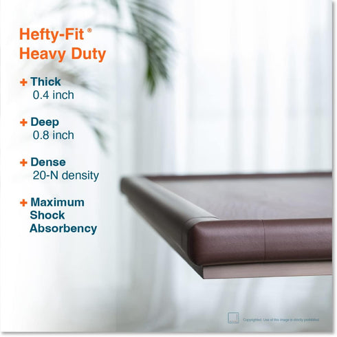 Roving Cove HeftyFit Corner Protector for Baby (4 Large Corners), Heavy-Duty Soft Rubber Foam Furniture Corner Bumper Guards, 3M Adhesive Pre-Tape...