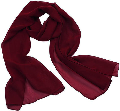 Chiffon Scarf, head scarf,Wrap,chiffon scarves, Wrap Shawl, Plain Colors Shawl(DDN43PJ2) (Burgundy)...