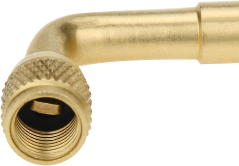 Mellbree 4-Pack Tire Valve Extension, 90 Degree Schrader Tire Valve Stem Extension Brass Adaptor Compatible for Passenger Cars, Stroller, Bicycles...