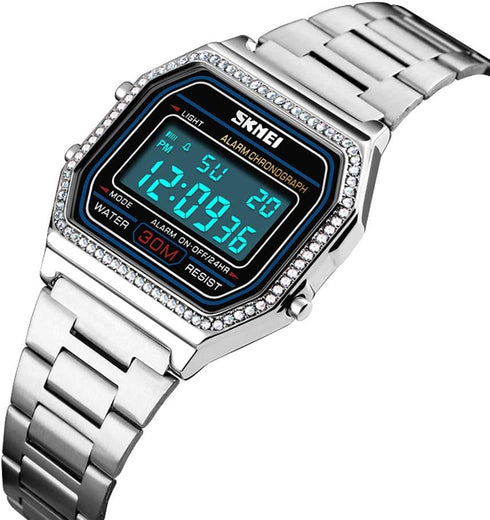 MASTOP Luxury Women Watches Full Steel Electronic LED Digital Fashion Ultra Thin Square Ladies Wrist Watches …...