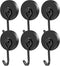 MIKEDE Magnetic Hooks, 110LB Heavy Duty Neodymium Black Magnet Hooks, Strong Swivel Magnetic Hooks Rust Proof for Indoor Outdoor Hangers Hanging, ...