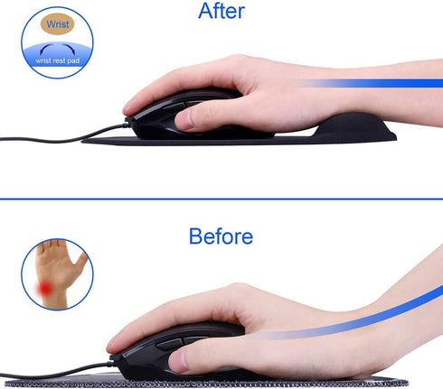 Mouse Pad with Wrist Support Mouse Mat Ergonomic Desk Mice Pad Mousepad for PC Computer Laptop Notebook Office Home Game 9.06 x 7.17 in...