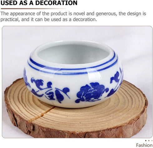 SEWACC 8pcs Ceramic Ink Dish Chinese Calligraphy Ink Dish Porcelain Inkwell Dish Painting Dish for Chinese Calligraphy and Sumi-e Painting Pottery...
