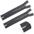 YaHoGa 2PCS 5 Inch #5 Close End Plastic Zippers Bulk Black Molded Resin Zippers for Sewing Clothes Purse Bags Crafts (C/E 5" 2pcs)...