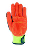 MAGID Impact Level 2 Resistant TPR Work Gloves with Grip, 1 Pair, High Visibility, Size 8 (Medium), Sandy Nitrile Coated (NitriX), Machine Washabl...