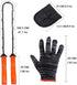 Pocket Chainsaw 25 Inch 65Mn Heavy Duty Fired Steel Pocket Saw 11 Teeth Hand Chainsaw Folding Camping Saw Rope Saw Camp Survival Saw Backpacking G...
