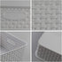 4-Pack Plastic Office Storage Baskets, A4 Basket Trays, Grey...