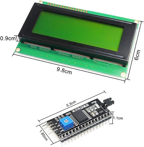 20x4 2004 LCD Display Module with IIC/I2C/TWI Serial Interface Adapter (Yellow Green/2004)...