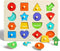 GRINNNIE Toddler Shape Puzzle for 1 2 3 Years Old Boys and Girls, Montessori Wooden Learning Toys Shape Sorting Peg Puzzle for Toddlers 1-3, Gifts...