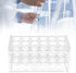 17mm Test Tube Rack with 18 Holes - Durable Transparent Centrifuge Tube Holder for 10ml and 15ml Test Tubes...