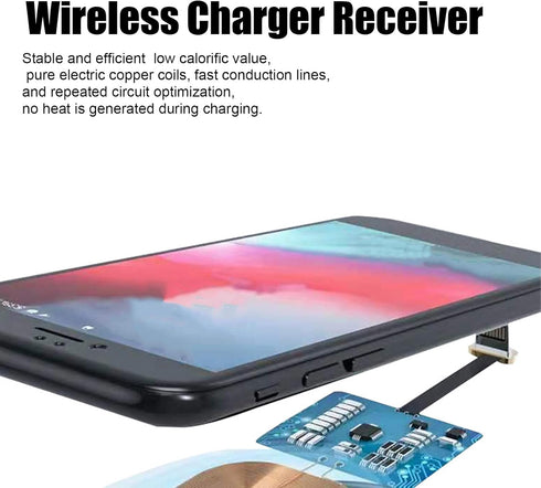 10W Fast Wireless Charging Receiver, 5V/2A Type C Wireless Charging Receiver - Wireless Charger Receiver Chip for Mobile Phones with USB-C...
