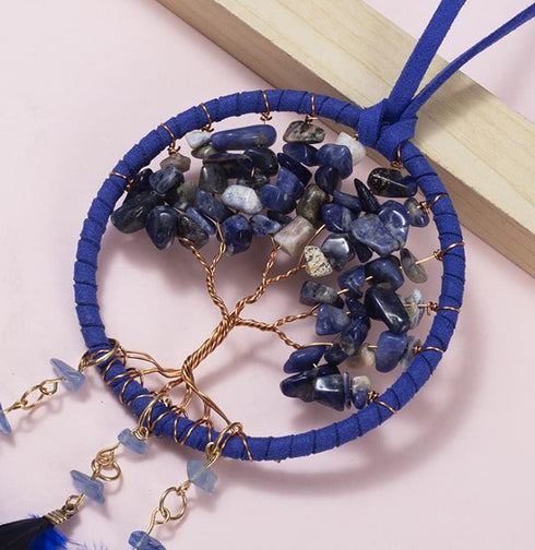 Blue Dream Catcher for Car Mirror, Small Dream Catchers for Boys Bedroom Wall Decor Car Rear View Mirror Hanging Accessories Handmade with Car Das...