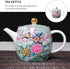 Ciieeo 1pc Ceramic Teapot Floral Tea Kettle Japanese Tea Kettle Enamel Teapot Infuser Floral Teapot Ceramic Pour Teapot Loose Leaf Tea Steeper Pot...