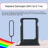 for iPhone 13 Black SIM Card Slot Replacement Single SIM Version Card Tray Holder Adapter with Waterproof Rubber Ring Repair Tool Fix Kit SIM Ejec...