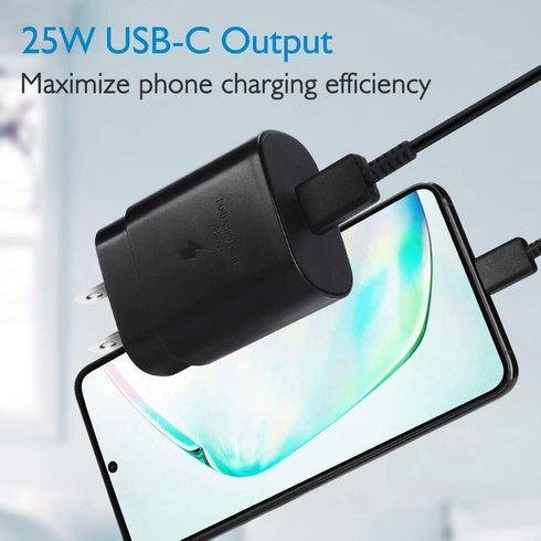 Type C Charger, 25W USB-C PD Fast Charging with 6ft Android Phone Charging Cable Compatible with Samsung Galaxy S24/S23 Ultra/S23/S23+/S22/S22 S21...