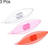 HARFINGTON 3pcs Tatting Shuttles 77x21x11mm Colorful Plastic Shuttles for Lace-making DIY Hand Craft Tool Knitting Arts Supplies Pink Red Transpar...