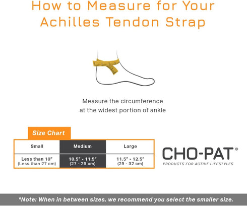 Cho-Pat Achilles Tendon Strap, Developed with Sports Medical Professionals at Mayo Clinic to Reduce Stress & Alleviate Achilles Tendonitis Pain, M...