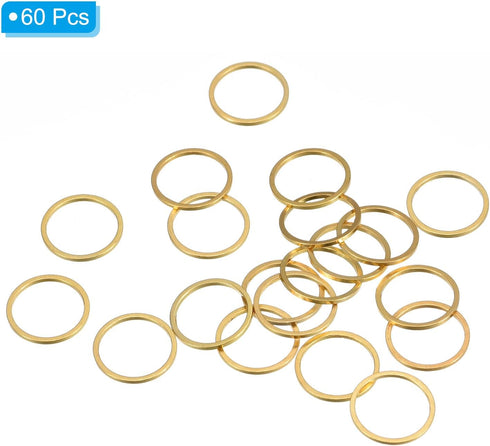 PATIKIL Beading Hoop Earrings, 60 Pcs Round Beading Findings Copper Hoop Earring for DIY Crafts Jewelry Making Earring Necklace Supplies(16mm, Gol...