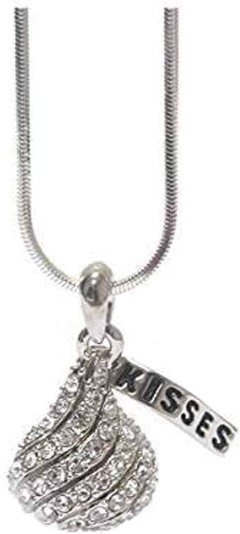 Recyclebabe Necklaces Candy Kiss Necklace C33 Crystal Luxury Plated So Cute...