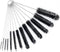 CiaraQ Bottle Cleaning Brushes, 8 Inch Nylon Tube Brush Set, Cleaner for Narrow Neck Bottles Cups with Hook, Set of 13pcs. Black...