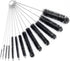 CiaraQ Bottle Cleaning Brushes, 8 Inch Nylon Tube Brush Set, Cleaner for Narrow Neck Bottles Cups with Hook, Set of 13pcs. Black...