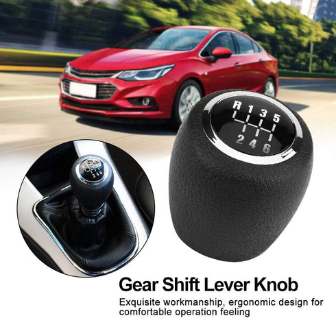 Gear Shift Knob, Car 6 Speed Gear Shift Lever Knob Head for Cruze 2008 2009 2010 2011 2012...