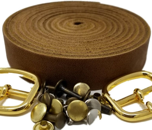 TOFL Genuine Top-Grain Leather Strap | 72 Inches Long | 3/4 Inch Wide | 1/8 Inch Thick (7-8 oz) | 1 Leather Strip for DIY Arts & Craft Projects, C...