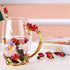 Kaiyuan Dynasty Tea Cup Glass Coffee Mugs Enamel Rose Flower Butterfly Drinking Cups with Spoon Set for Birthday Wedding Red Rose Tall Mug 12oz...