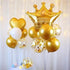 NpeyBeicuelq 4Pcs Gold Crown Foil Balloons Decorations.Wedding Bridal Shower Marriage Engagement Party Supplies (Gold)...