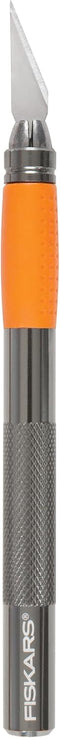 Fiskars SoftGrip Detail Craft Knife - 8" Exacto Knife for Crafting - Multi-Use Exacto Blade Included with Protective Cover...