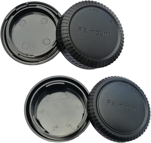 Rear Lens Cap + Fuji X Body Cap Cover for Fujifilm X-T5 X-T4 X-T3 X-E4 X-T2 X-T1 X-S10 X-T30 II X-T20 X-T10 X-T200 X-T100 X-PRO3 X-PRO2 ..X Mount ...