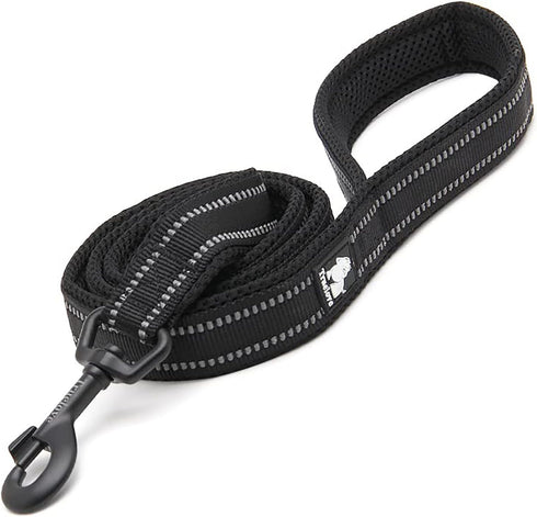 TRUE LOVE Reflective Dog Leash Puppy Walking Lead, Padded Pet Chain Rope?Length 110cm Truelove TLL2111(Black,M)...