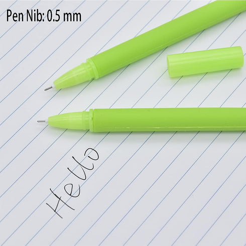 12Pcs Creative Artificial Flowers Gel Ink Pen Ballpoint Pen Liquid Black 0.5mm Gel Ink Rollerball Pen for Girls Women, Home Office School Decorati...