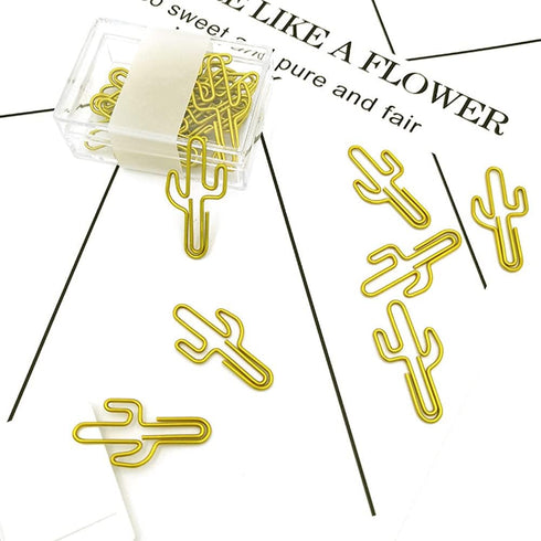 Binder Paper Clip 30 Cute Cactus Paper Clip Creative Decoration JruiZhp Stationery Paper Clip Paper Clip and Binder for Home, School and Office (B...