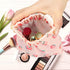 Mini Makeup Bag, 2PCS Pocket Cosmetic Bag, Waterproof Printed Floral Makeup Pouch, Small Makeup Bag for Purse Travel Makeup Organizer Bag for Lips...