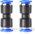 TAILONZ PNEUMATIC Blue Straight 2 Ways - 10MM Tube OD Push to Connect Tube Quick Fittings Push Lock PU-10 (Pack of 10)...