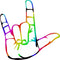 StickerTalk Rainbow ASL I Love You Vinyl Sticker, 5 inches by 5 inches...