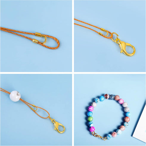 Brass Wire Guardian U-Shape Cable Protector Wire Guard Loops for Earring Bracelet Necklace Pendant DIY Jewelry Making Supplies (Elegant Colors,800...