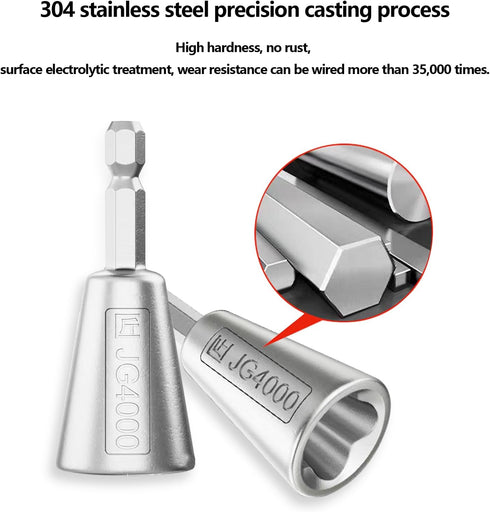 2 PCS Wire Stripper Tool Wire Twister Tool,2024 Upgrades Wire Nut Twister for Drill Profession Electricians Tool,Wire Twister Tool for Drill,Profe...