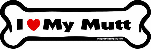 Imagine This Company I Love My Breed Bone Shaped Pet Magnet; Removable Magnets for Cars, Fridges, Lockers & More, Stylish Pet Inspired Car Accesso...