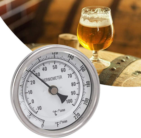 Metal Dial Thermometer, high Accuracy Stainless Steel 1/2 NPT Thread Pot Thermometer, Weldless Thermometer for Kitchen Use...
