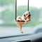 Swinging Dog Car Hanging Pendant Funny Animal Car Rearview Mirror Hanging Charms Ornament Swing Bulldog Auto Interior Accessories Gift Home Decor...